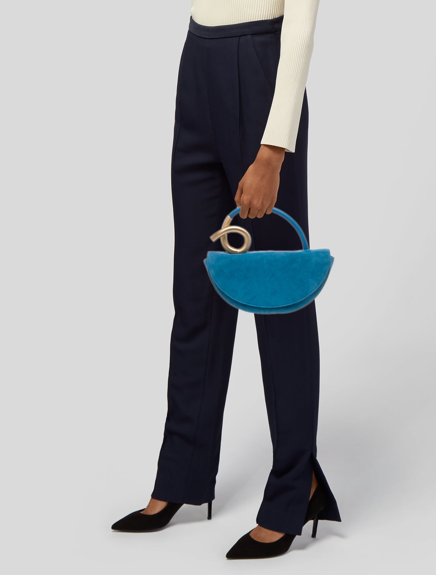 Cult Gaia Suede Top Handle Bag